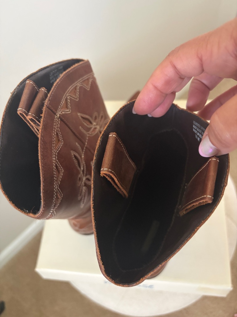 Matisse Brown Leather Pointed-Toe Western Boots - Picture 8 of 10